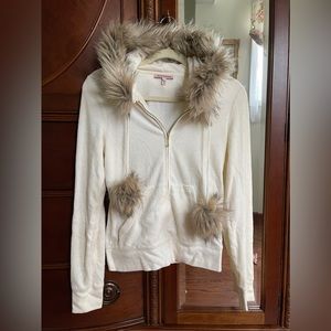 Vintage Juicy Couture Faux fur velour tracksuit jacket